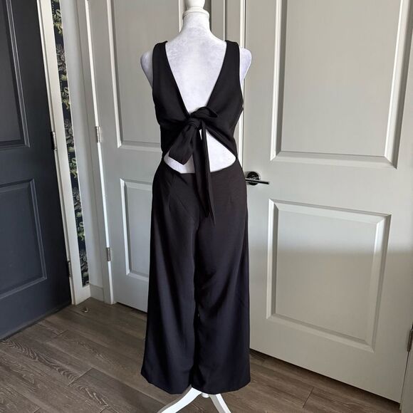 Mod Ref Black Multi-Way Sleeveless Wide Leg Jumpsuit Size M - Picture 6 of 9
